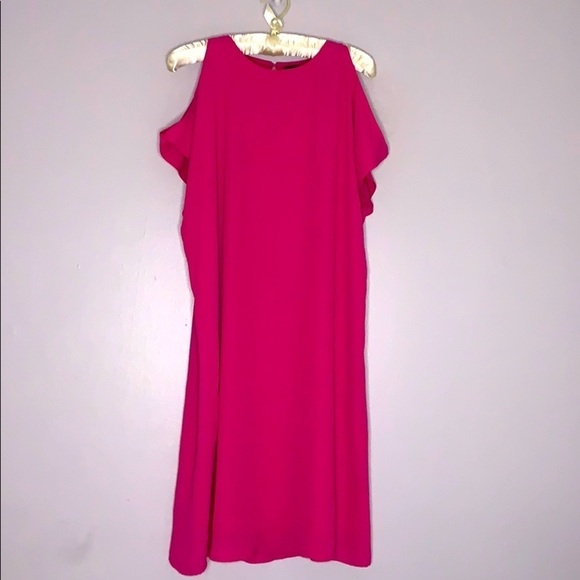 Mossimo Supply Co. Dresses & Skirts - Mossimo Basic Cold Shoulder Hot Pink Box Shift Dress Mini casual medium